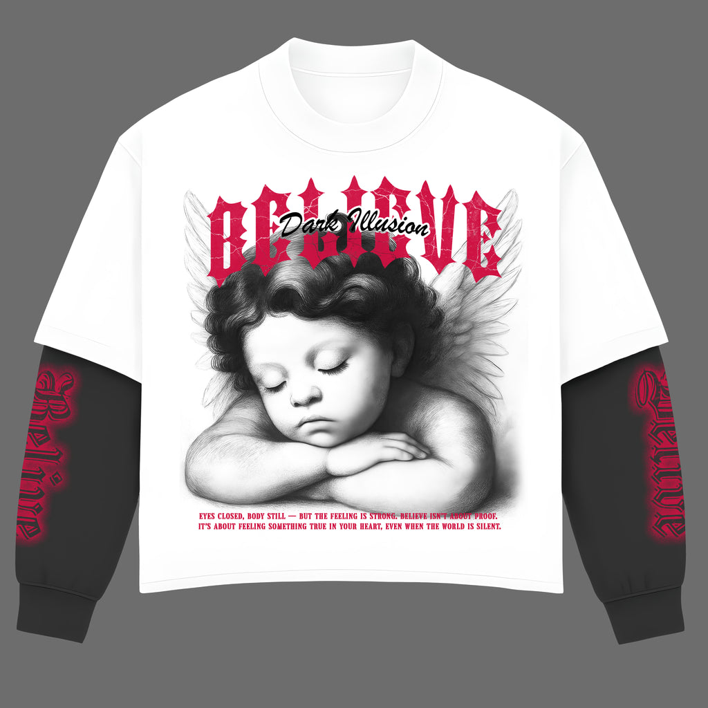 Believe Long-sleeve T-shirt White
