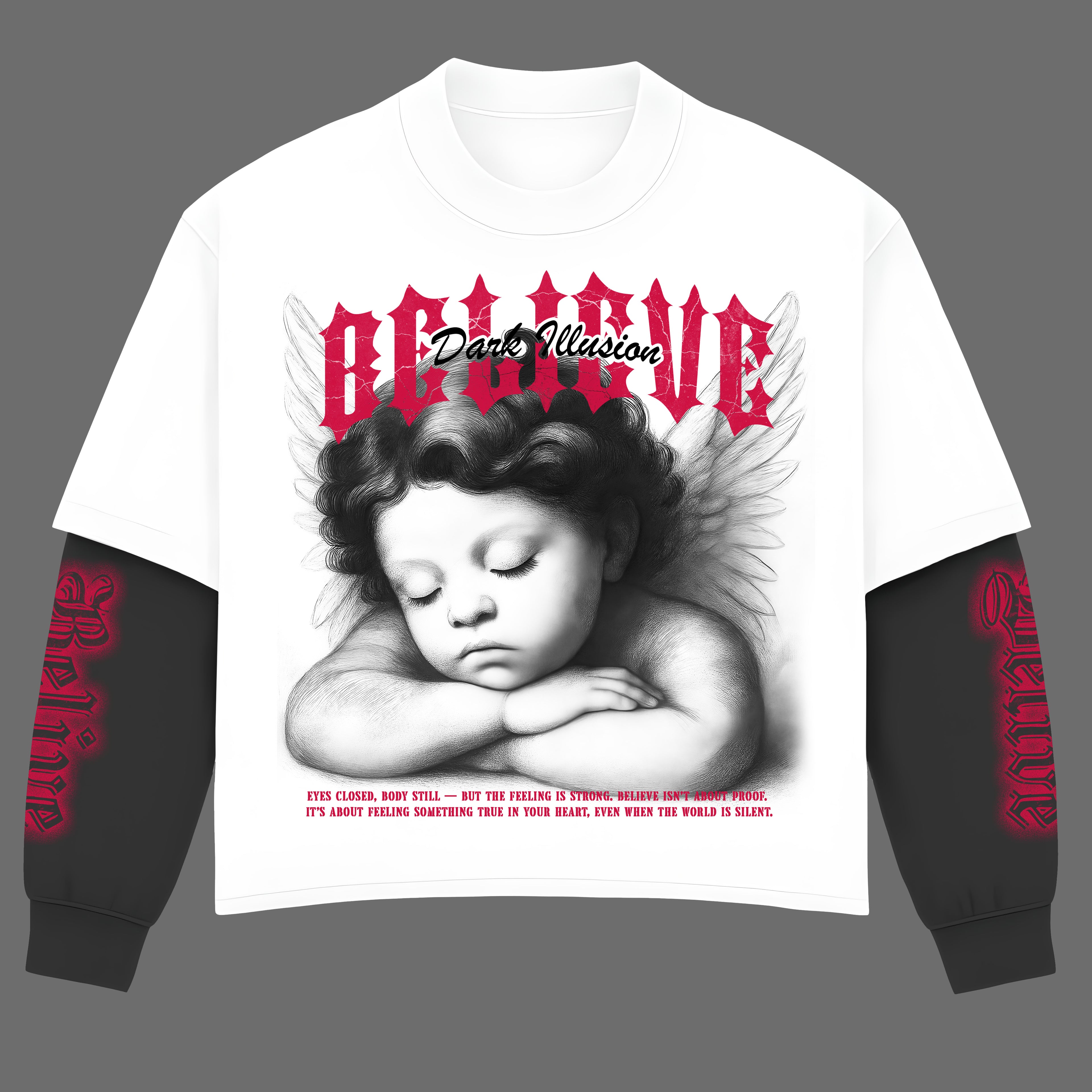Believe Long-sleeve T-shirt White