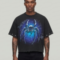 The Web - Cropped T-Shirt Spider Black