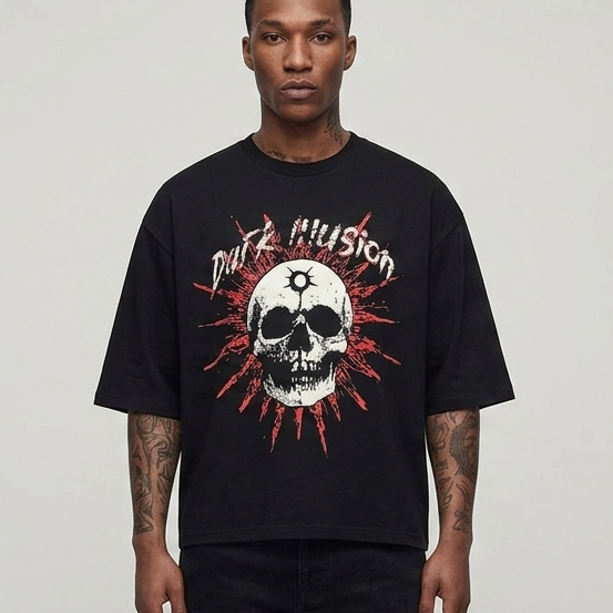 Dark illusion skulls Black