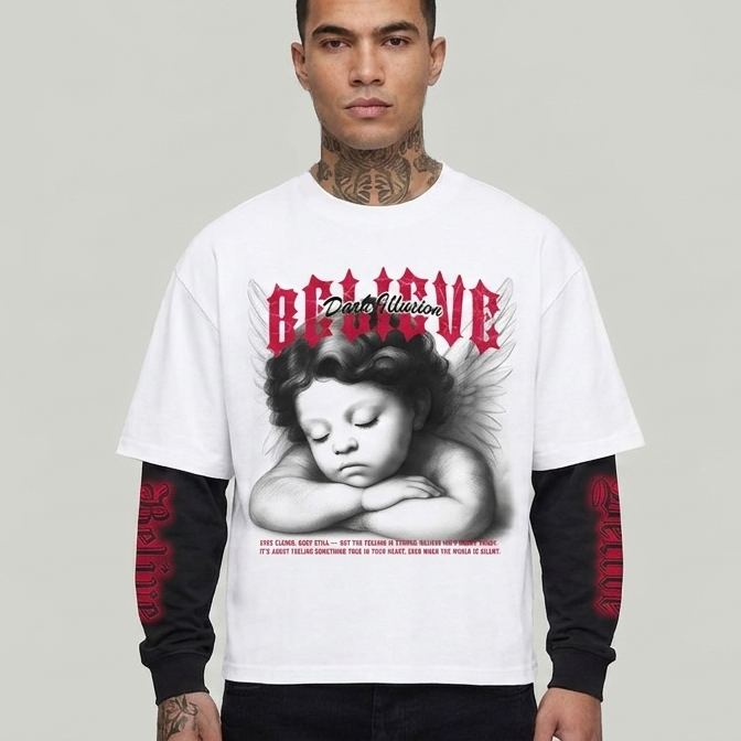 Believe Long-sleeve T-shirt White