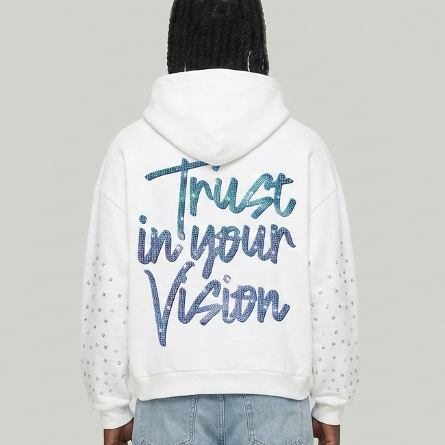 TRUST IN YOUR VISION WHITE HOODIE