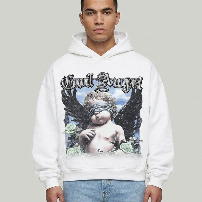 GOD ANGEL White HOODIE