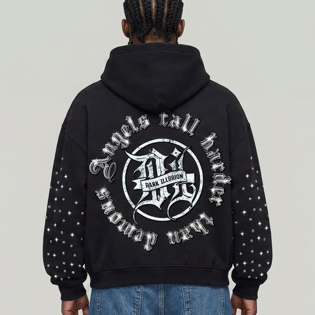 GOD ANGEL BLACK HOODIE