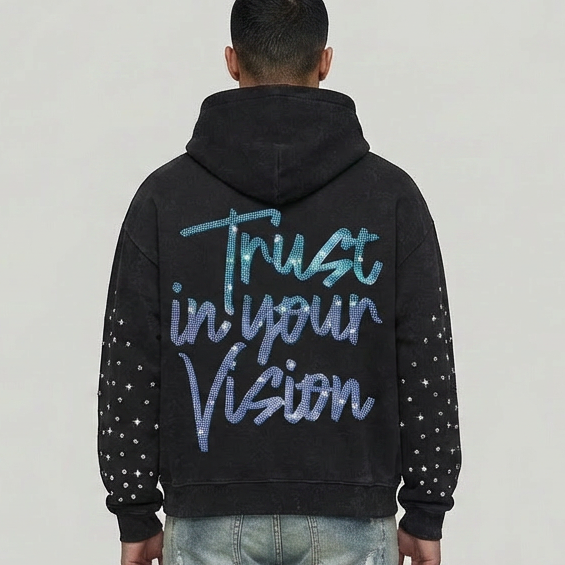 TRUST IN YOUR VISION BLACK HOODIE