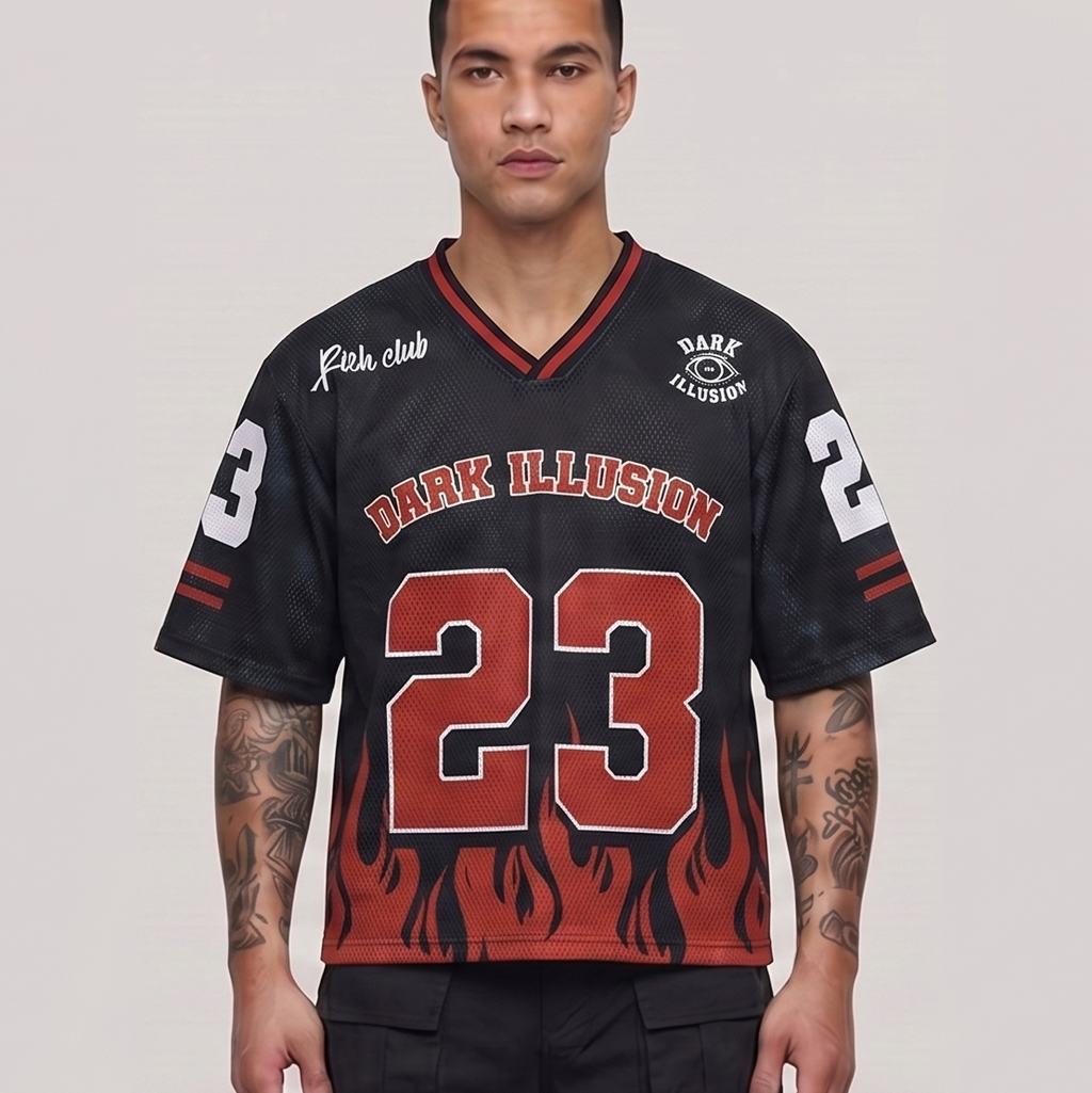Dark Illusion Flame Jersey -BLACK