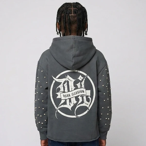 Dark illusion hoodie kids charcoal