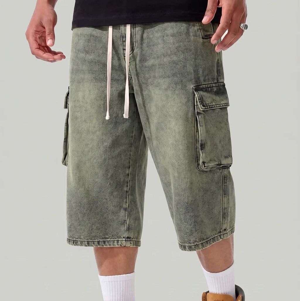 Dark illusion jorts acid green