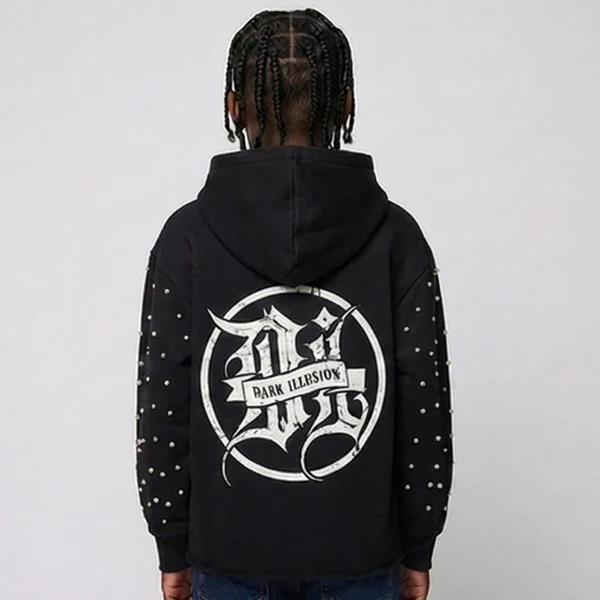 Dark illusion hoodie kids Black