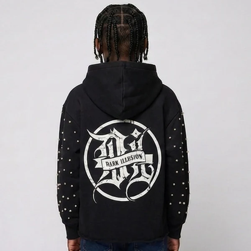 Dark illusion hoodie kids Black