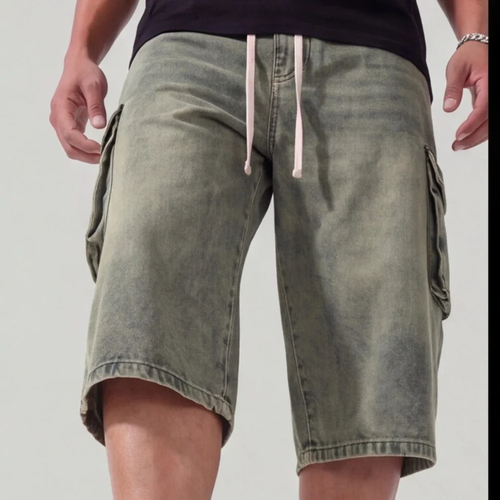 Dark illusion jorts acid green
